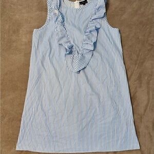 Nursing Queen Blue and White Striped Knee-length Dress - L